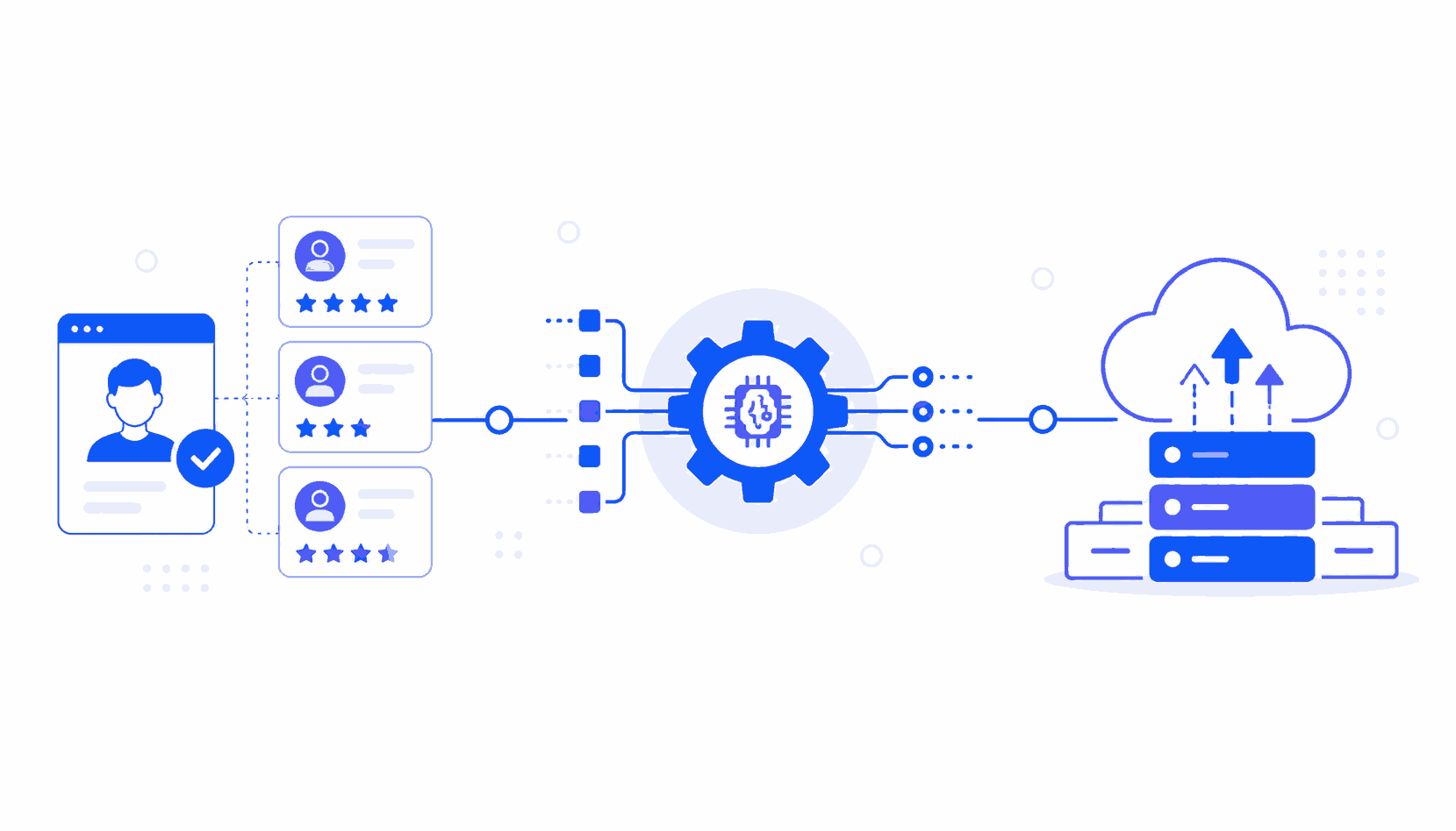 AlgoZen Solutions services — talent, automation and platform engineering illustration